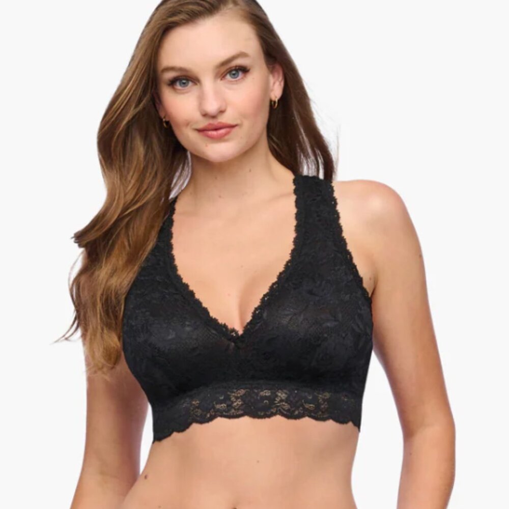 Cosabella Never Say Never Curvy Racerback Bralette: Black, Small Curvy